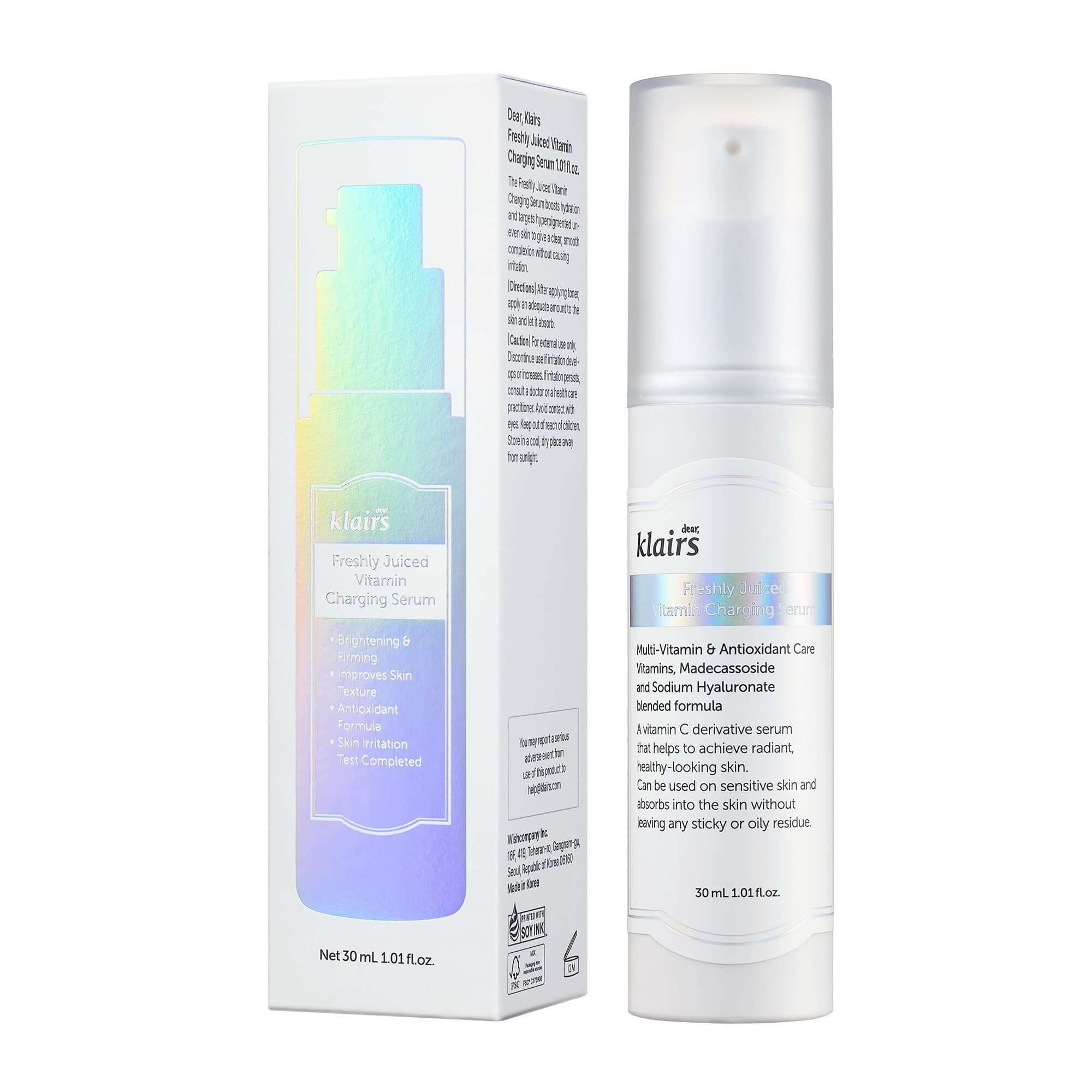 Klairs Freshly Juiced Vitamin Charging Serum 30ml - Auryn Skin - Italia
