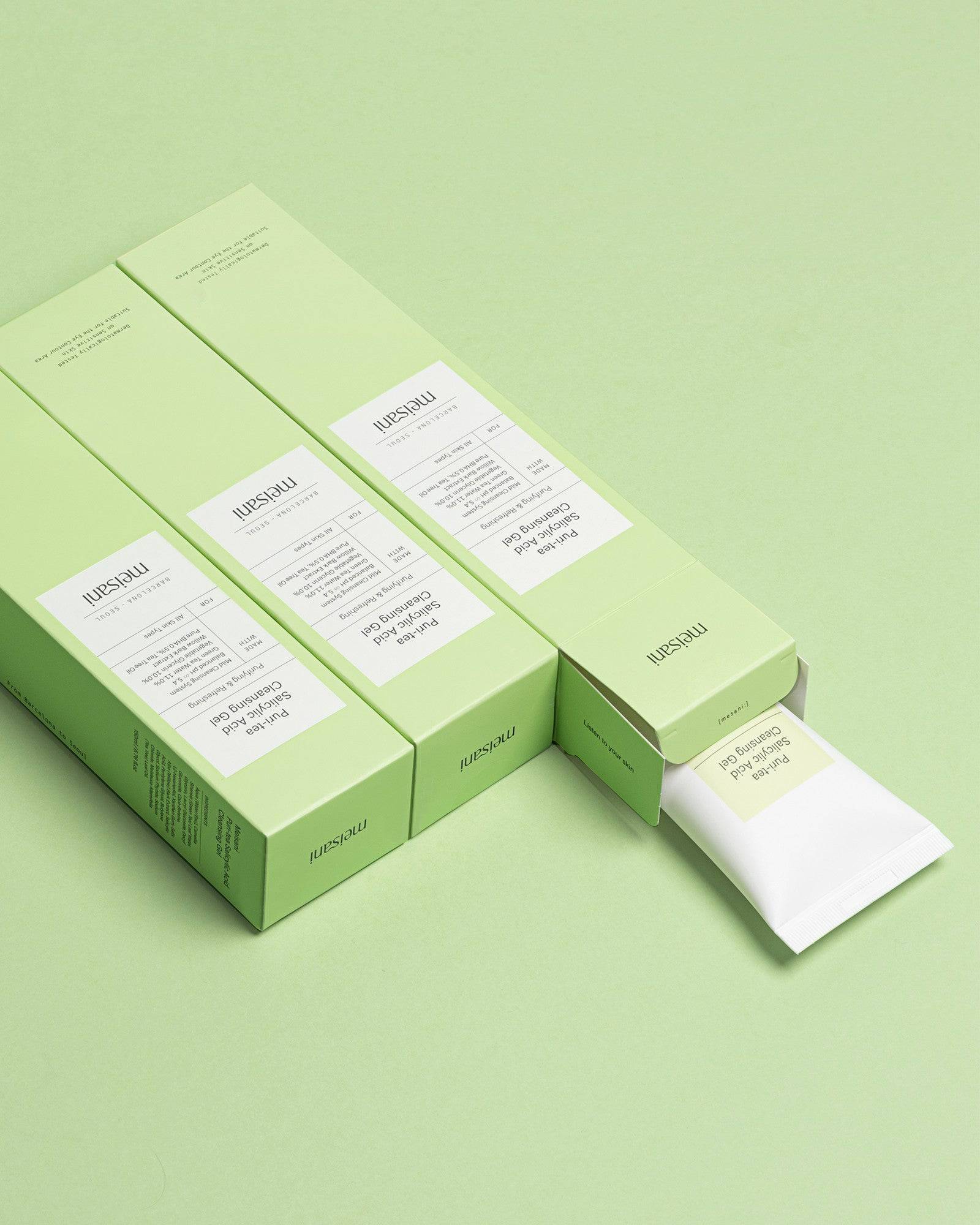 Meisani Puri-Tea Salicylic Acid Cleansing Gel - Auryn Skin - Italia