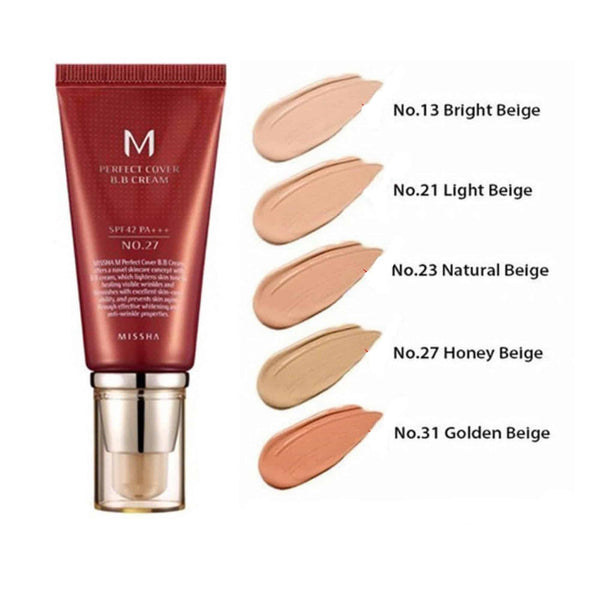 Missha M Perfect Cover BB Cream SPF 42 PA+++ 50ml - Auryn Skin