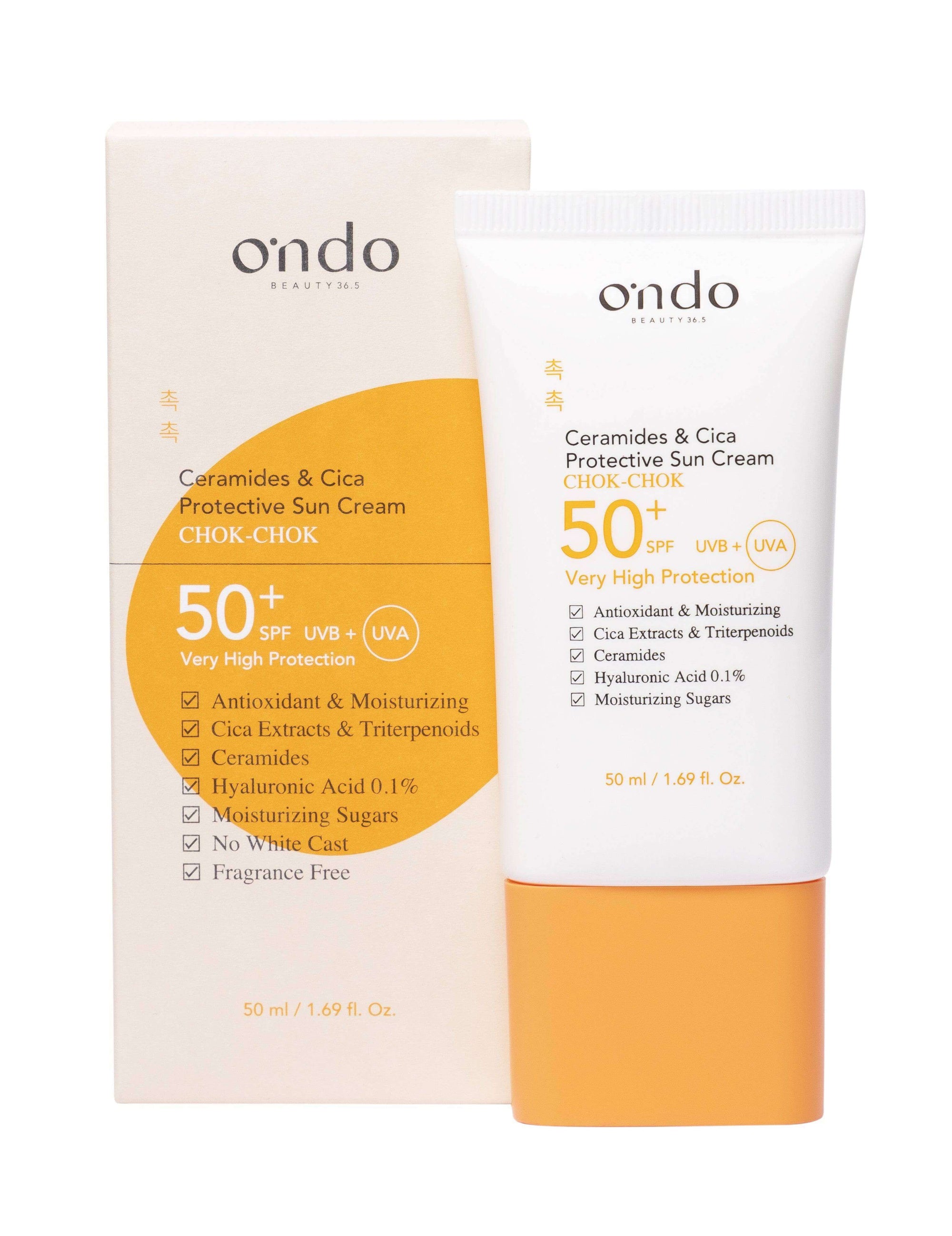 Ondo Ceramides & Cica Protective Sun Cream - Auryn Skin - Italia